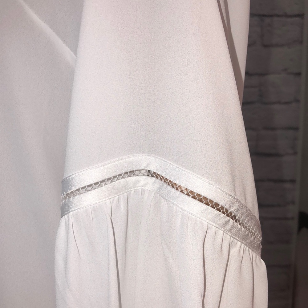 Express Cream Boxy Buttoned Top - Picture 5 of 6